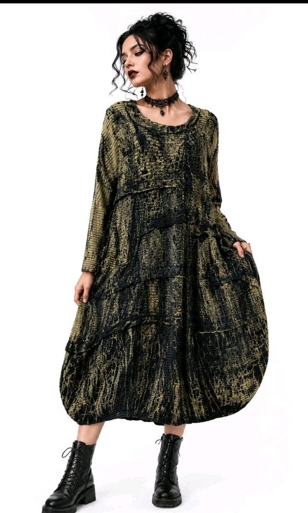 Dress to kill Jane Mohr Women&rsquo;s Dress One Size Gothic Burnout Velvet NEW #R2