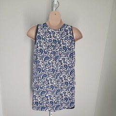 Beige by Eci Cold Shoulder Classy Lined Dress ~ Sz 1X ~ Knee Length ~ Blue