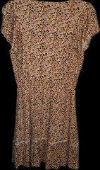 LC Lauren Conrad Multicolor Floral V-Neck Short Sleeve Sundress Knee M