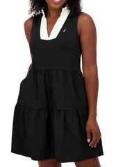 Nautica Jeans Women&rsquo;s Tiered Collar Sleeveless Mini Dress, Black, Size M