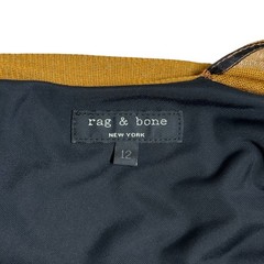 Rag & Bone Edita Bronze Ruched Mesh Silk Mini Dress 12 Indie Sleaze Minimalist
