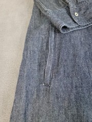 Talbots Womens 12 Medium Denim Wash Button-Up Dress