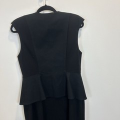TED BAKER Black Jamthun Structured Peplum Zip Dress Size 4 / US 10