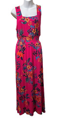 INC NEW Women&rsquo;s Summer Maxi Sleeveless Knit Tank Dress Petite L Pink Floral