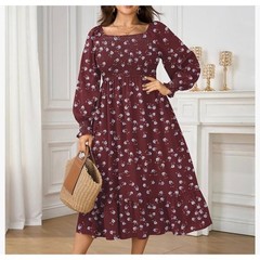 NWT SCOMCHIC Women&rsquo;s Plus Size Maxi Dress LS Floral Size XL