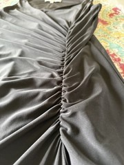 Ann Klein NY Size 10 Black Jersey Knit Sheath Cocktail Dress. V Neck. Pullover