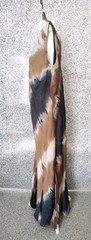22, Ann Harvey, Brown, Black, Grey Tie Dye Print Sleeveless Long Dress, Slip On