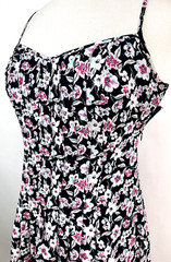NWT Banana Republic Floral Pintuck Midi Slip Dress Size 0 Pink Navy V-neck Lined