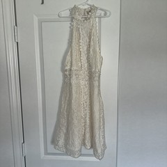 Altar’d State XS White Ivory Floral Lace Cotton Blend Vintage Cocktail Dress