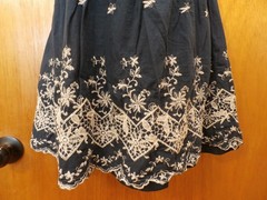 Speechless Blue Sundress Short Adj Straps Embroidered Zip Back Lined Size 9