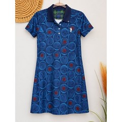 William Murray NEW Golf Big Earner Polo Dress Navy Blue Floral SZ Small Preppy
