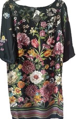 NWT&rsquo;s $138 MODA SETA – ITALY Silk Blend Floral Dress Size Medium