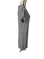 Cable & Gauge Black White Tie Waist Cap Sleeve Pullover Shift Dress Size XL