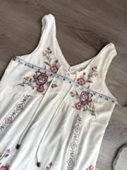 Xhilaration Floral Embroidered Ruffle V-Neck Sleeveless Lined Sundress S
