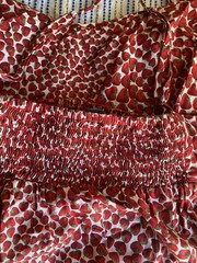 J. Crew Empire Waist Midi Dress In Strawberry Swirl Print Sleeveless Sz 2X