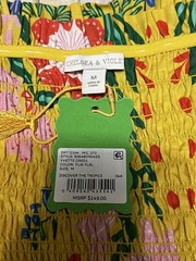 NWT Chelsea & Violet Sz M Yvette Sleeveless Smocked Yvette Dress Linen Blend
