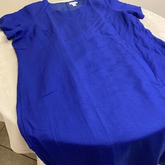 Jessica London Womens Blue Short Sleeve LINEN BLEND Zip Up Shift Dress Size 32W