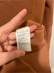 Bardot Katy Mixed Stitch Sweater Dress Chestnut US 6 Small