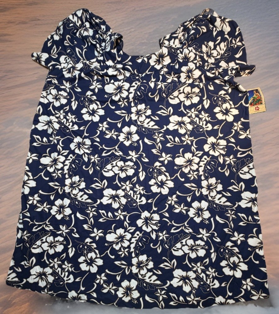 HILO HATTIE Hawaiian Tank Dress Women&rsquo;s 3XLG Hibiscus Floral USA Mumu Blouse NEW