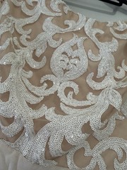 Women’s Ivory Lace Maxi Dress Long Sleeve Formal Wedding Bridal Shower Gown