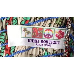 NWOT India Boutique Asymmetric Scarf Print Dress One Size Halter Strapless