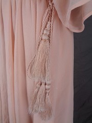 H&M Pink Chiffon Dress Tassel Belt Size 4 Feminine Romantic Party Cocktail New
