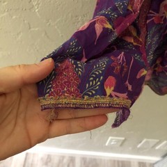 Spell & The Gypsy Bianca Dress Tiered Bell Sleeve Purple Floral V Neck Sz S READ