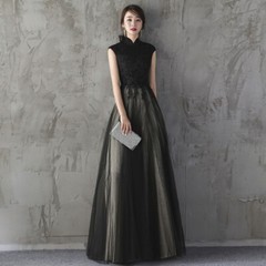 Formal Women Embroidery Lace Wedding Gown Dress Bride Qipao Prom Cheongsam Dress