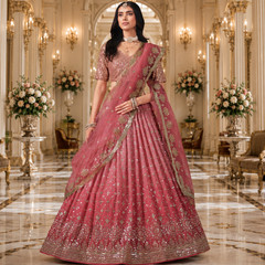 Indian Bridal Lehenga Choli for Women Wedding Party Wear Embroidered Custom Size