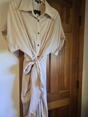 NWT Fashion Nova Maxi Button Up Dress With Belt