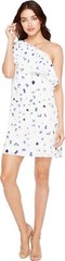 CeCe Floating Petals Ruffled One Shoulder Dress New Ivory Size 8
