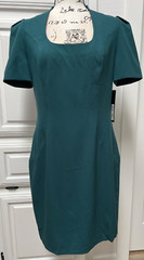 Marc New York Turquoise Green Square Neck A-Line Dress Size 8