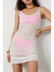 LOEWE + Paula&rsquo;s Ibiza crochet-knit mini dress XS off-white