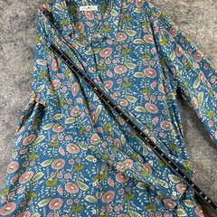 Natural Life Collared Button Front Dress Women&rsquo;s Large Multi Floral Cottage Boho