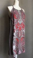 INC International Concepts NWT Embellished Paisley Halter Midi Dress Size L