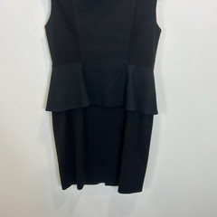 TED BAKER Black Jamthun Structured Peplum Zip Dress Size 4 / US 10