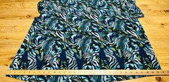TACERA Dress Womens 2X Blue Zebra Print Shift Sheer Tunic Plus Size w/Necklace