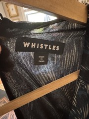 Whistles Blue Wave Print Ruched Dress Size 8 US