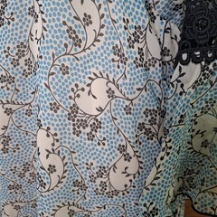 NEW Anna Sui Dress Blue 6 Midi Boho Floral Lace Cottagecore Goth Bell Sleeve