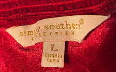 Simply Southern Collection Red Wine Tier Dress Velvet Velour Renaissance Theatre