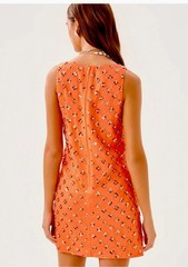Lilly Pulitzer NWT Tamala Beaded Shift Dress Papaya $428 Size 14 Best Seller ⭐️
