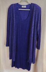 Delta Burke Signatures Sz 16 Royal Blue 2 Piece Dress with Jacket Set