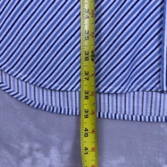 Finley Womens Blue White Striped Cotton Button Down Shirt Dress XS Made in USA