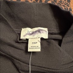 J Crew Factory women’s mockneck knit mixed-media dress brown black Size XSP NWT