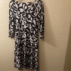 Enfocus Studio Chocolate Ivory Color Dress Stretchy Comfortable Women&rsquo;s Size 10
