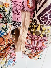 NEW *Fate* Pink Cottagecore Patchwork Maxi Dress Women Boho Floral Gypsy Small