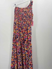 Pre-Owned Zesica Purple Size Small Floral Multicolor Maxi One Shoulder Dress