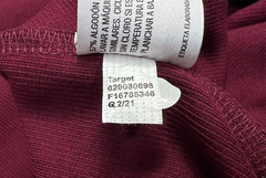 HATCH Maternity Dress By The Nines Womens (M) Wine Ribbed Scoop Neck Side Slit