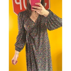 ASOS accordian wrap style Floral V-Neck Dress size 8