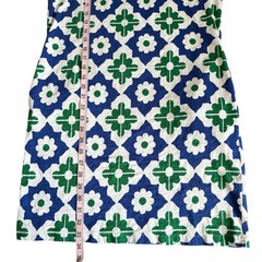Boden Leah Green and Blue Geometric Pattern Jersey T-Shirt Dress Women’s Size 6